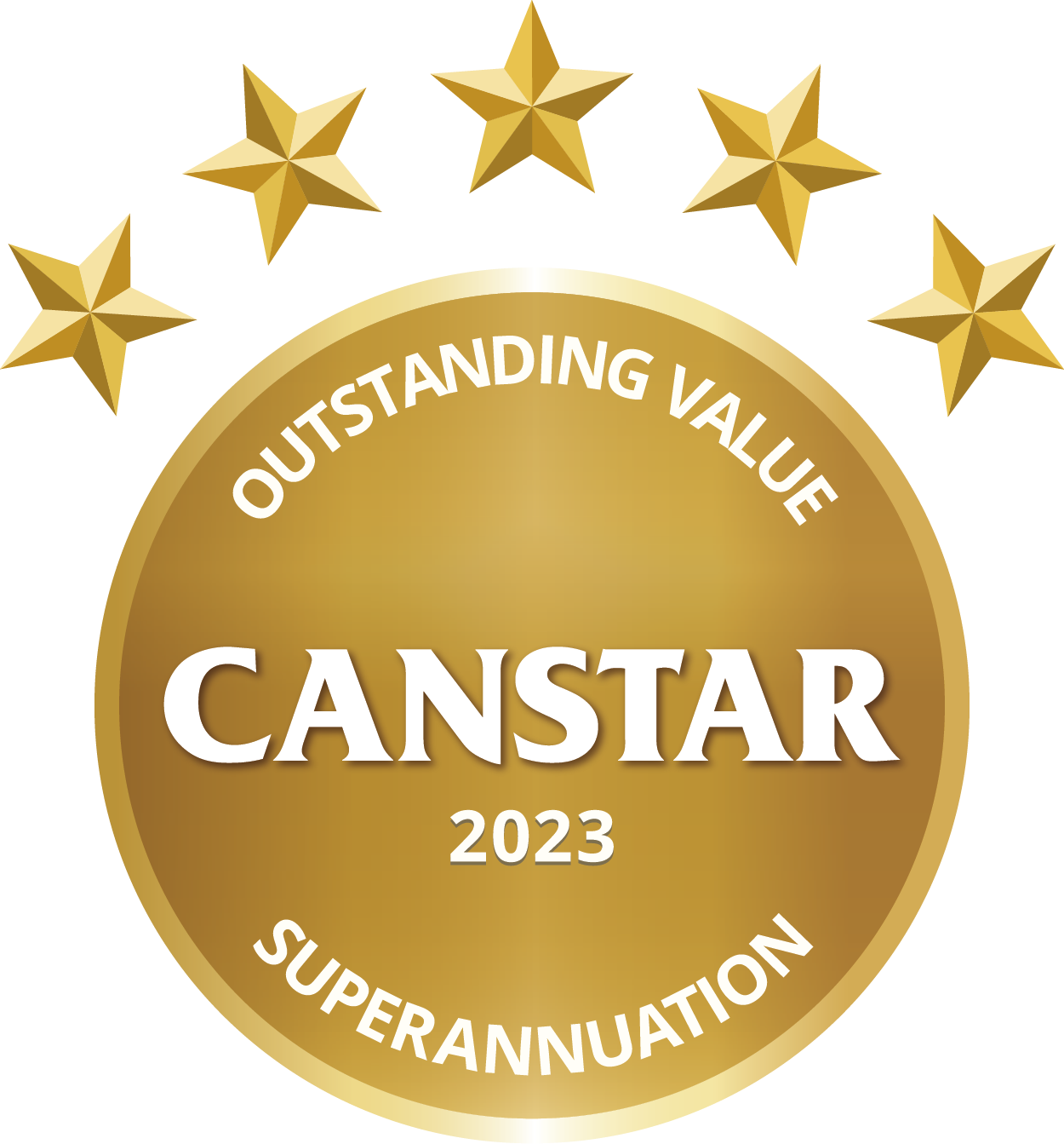 Canstar outstanding value 2023 superannuation award logo