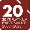 15 year platinum performance logo