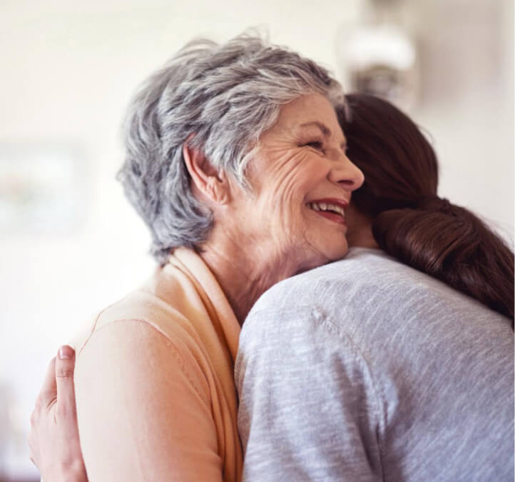 Women hugging