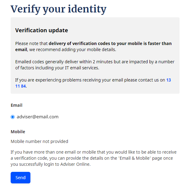 Verify your identity