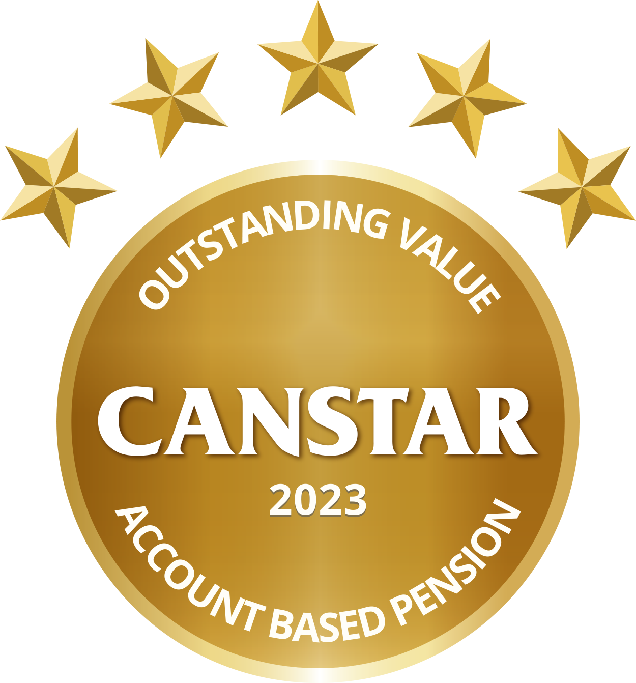 Canstar outstanding value 2023 account based pension award logo