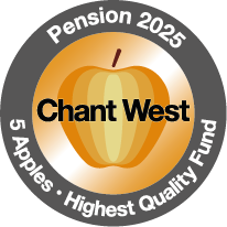 Chant West 5 Apples Highest Quality Fund Pension 2025 award logo