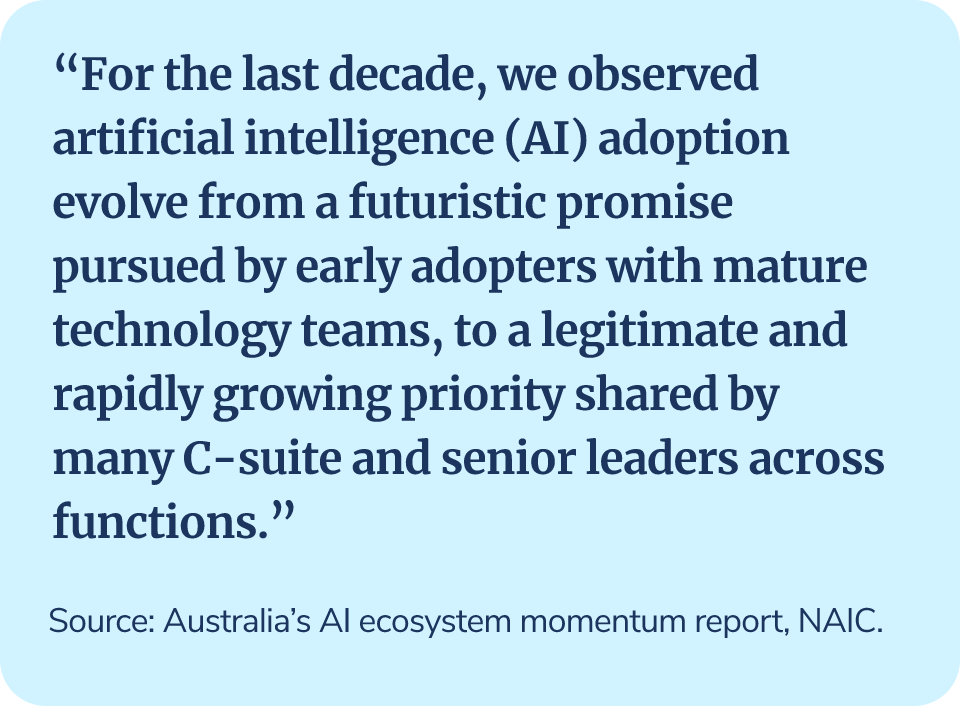 Austarlia's AI ecosystem momentum report, NAIC