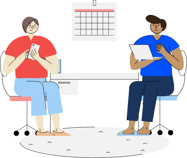 Illustration of people in boardroom